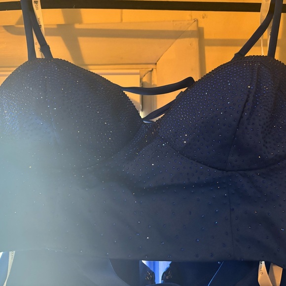 TWO PIECE FORMAL TOP WITH SKIRT - Picture 3 of 11